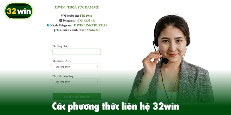 Các phương thức liên hệ 32win